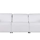 110" Top Grain Leather Power Reclining Sofa with USB Ports (3 Colors) in white