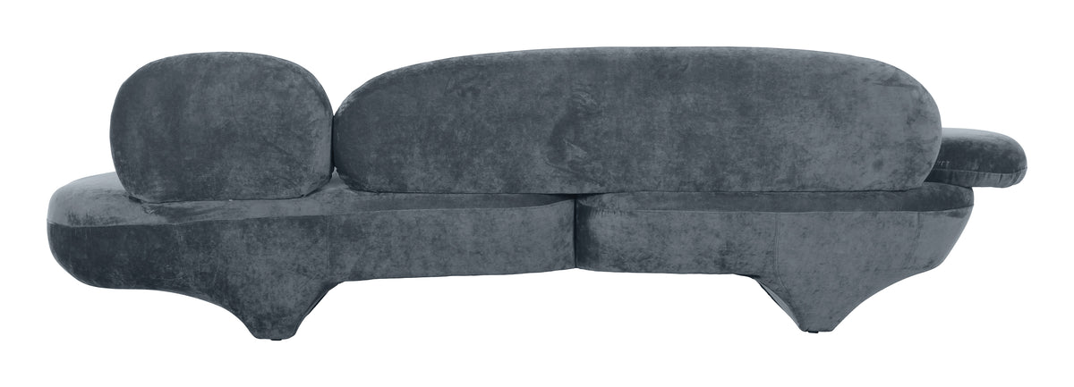 Oblak Storm Gray Velvet Sofa