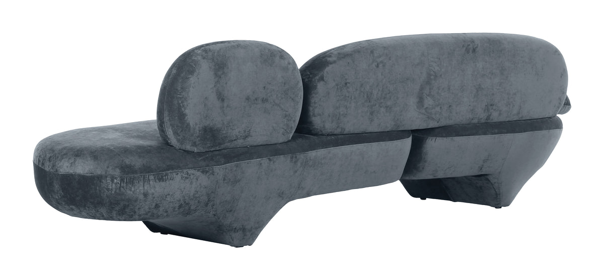 Oblak Storm Gray Velvet Sofa