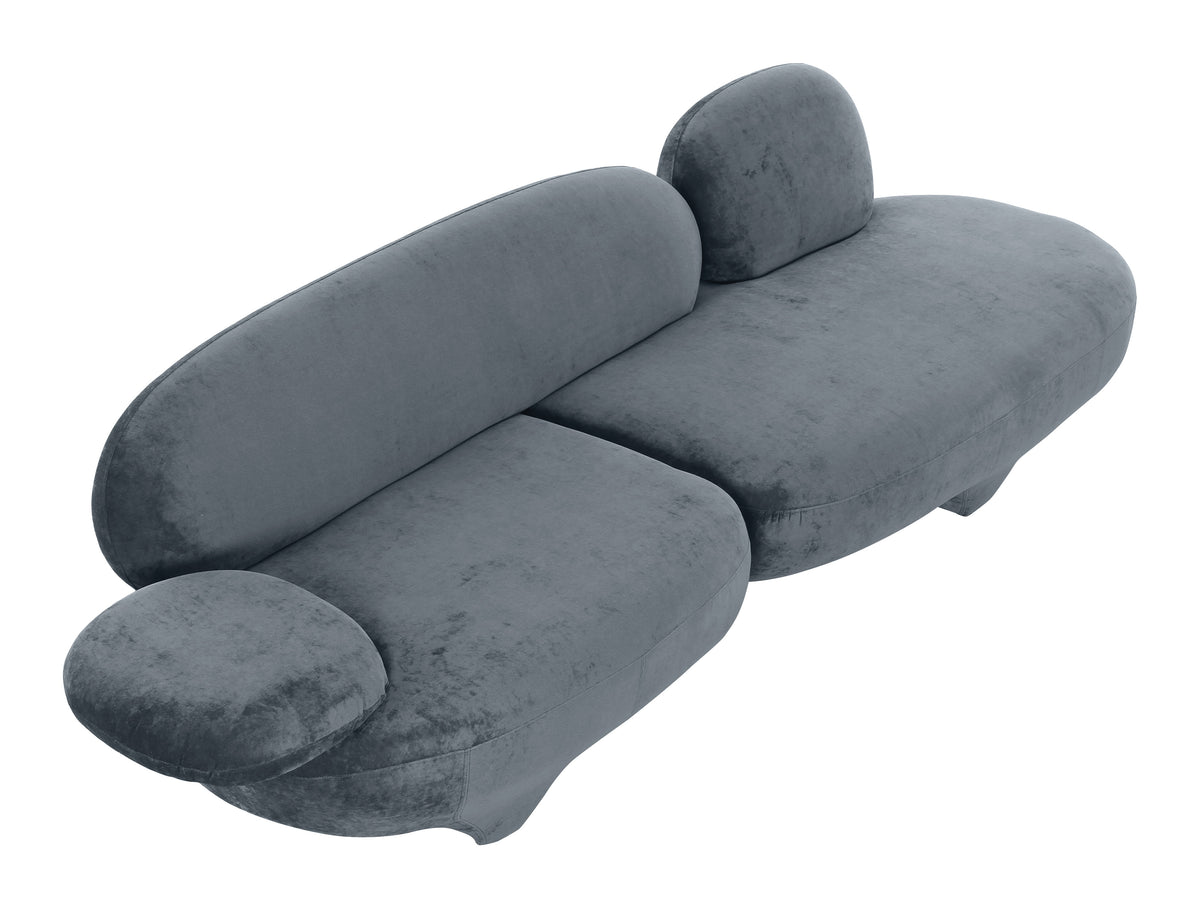 Oblak Storm Gray Velvet Sofa