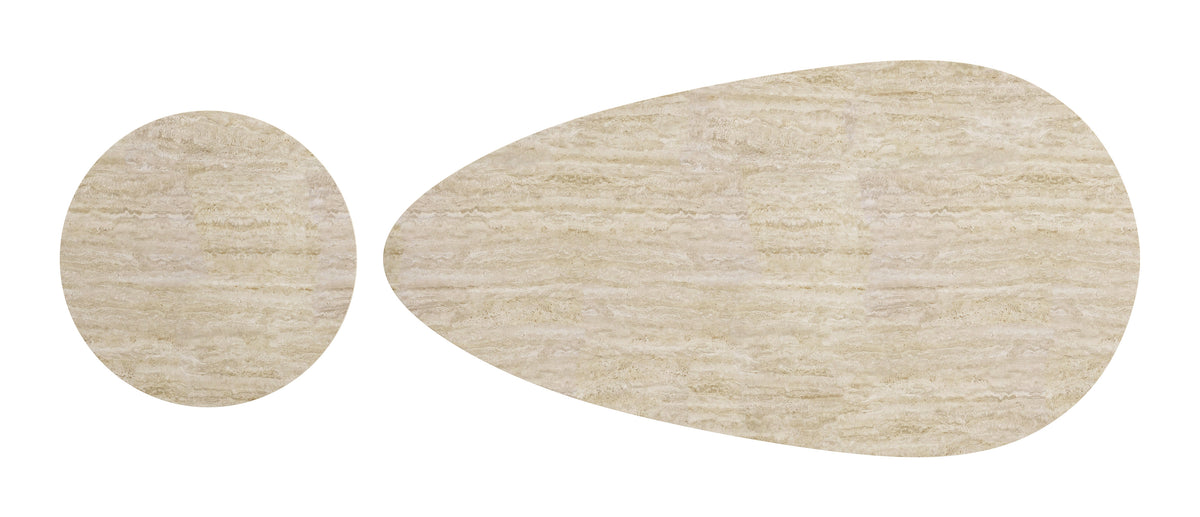 Reyes Natural & Black Coffee Table Set (2-Piece)