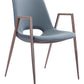 Desi Dining Chair (Set of 2) in Azure Gray & Walnut