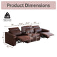 Product dimensions for 118" Modular Leather Recliner Sectional Sofa – 3-seat Power Reclining Sofa with Cup Holders