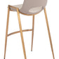 Desi Barstool (Set of 2) in Beige & Gold