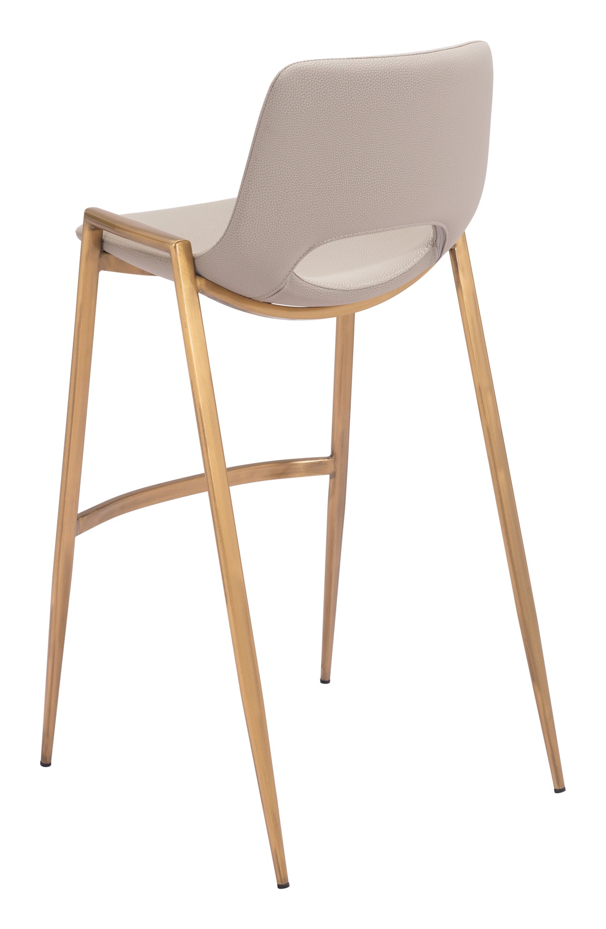 Desi Barstool (Set of 2) in Beige & Gold