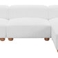 Tayte White Corduroy Deep Seated Modular Sofa 150'