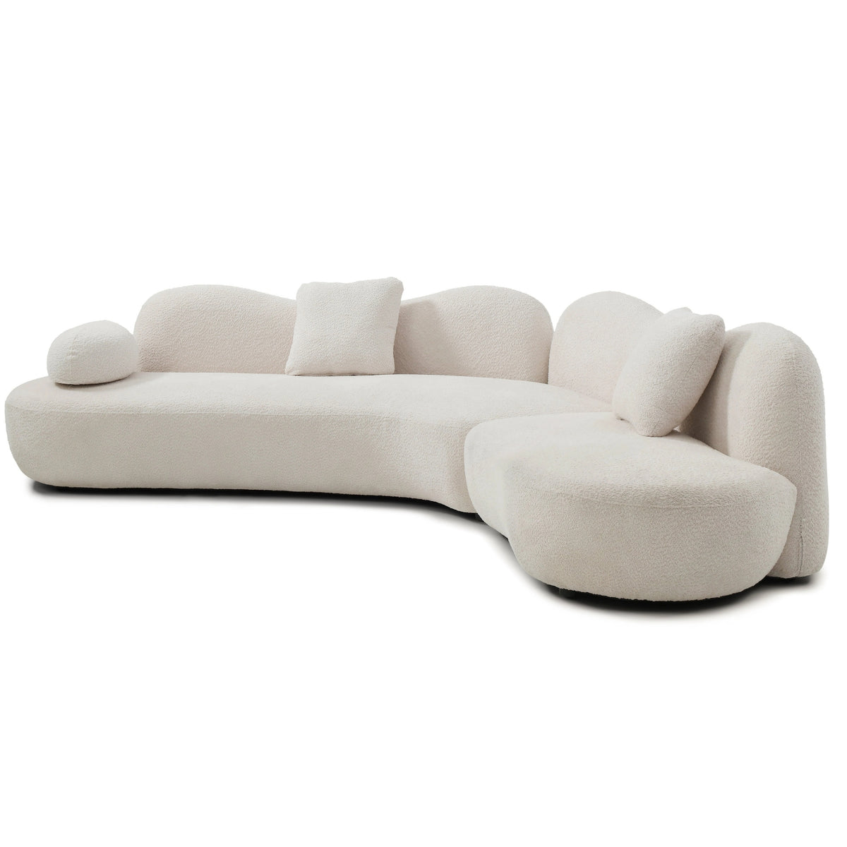Meryl Curved Boucle Sofa