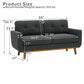 Priya Loveseat Dark Grey Nubby