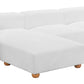Tayte White Corduroy Deep Seated Modular Sofa 150'