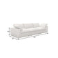 120" Linen Blend Modular Sofa With Toss Pillows | Modern Sectional Couch dimensions and side view, showcasing comfort and modern design.