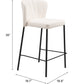 Linz Counter Stool (Set of 2) in Cream