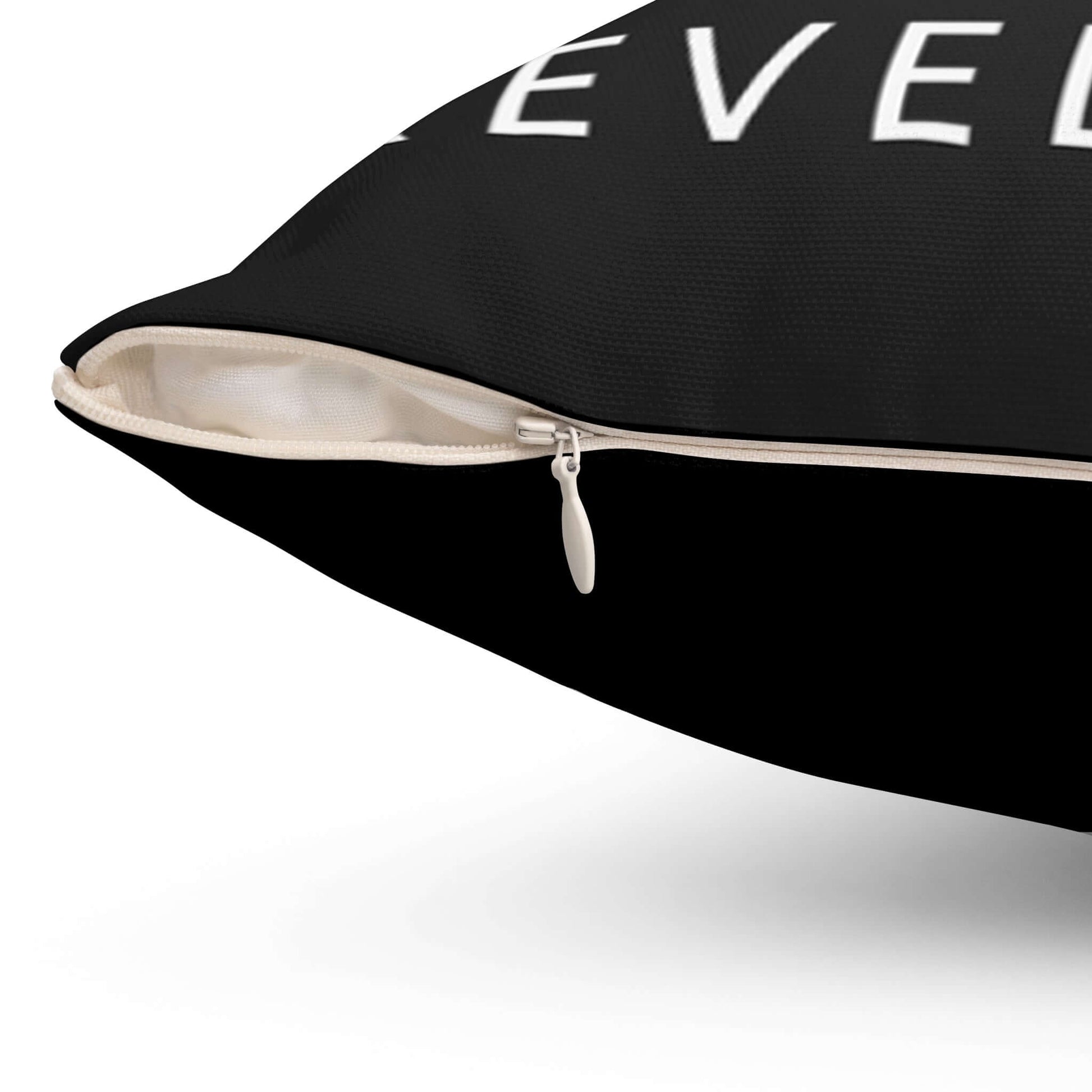 Spun Polyester Square Pillow Revel Logo In Black - Revel Sofa 