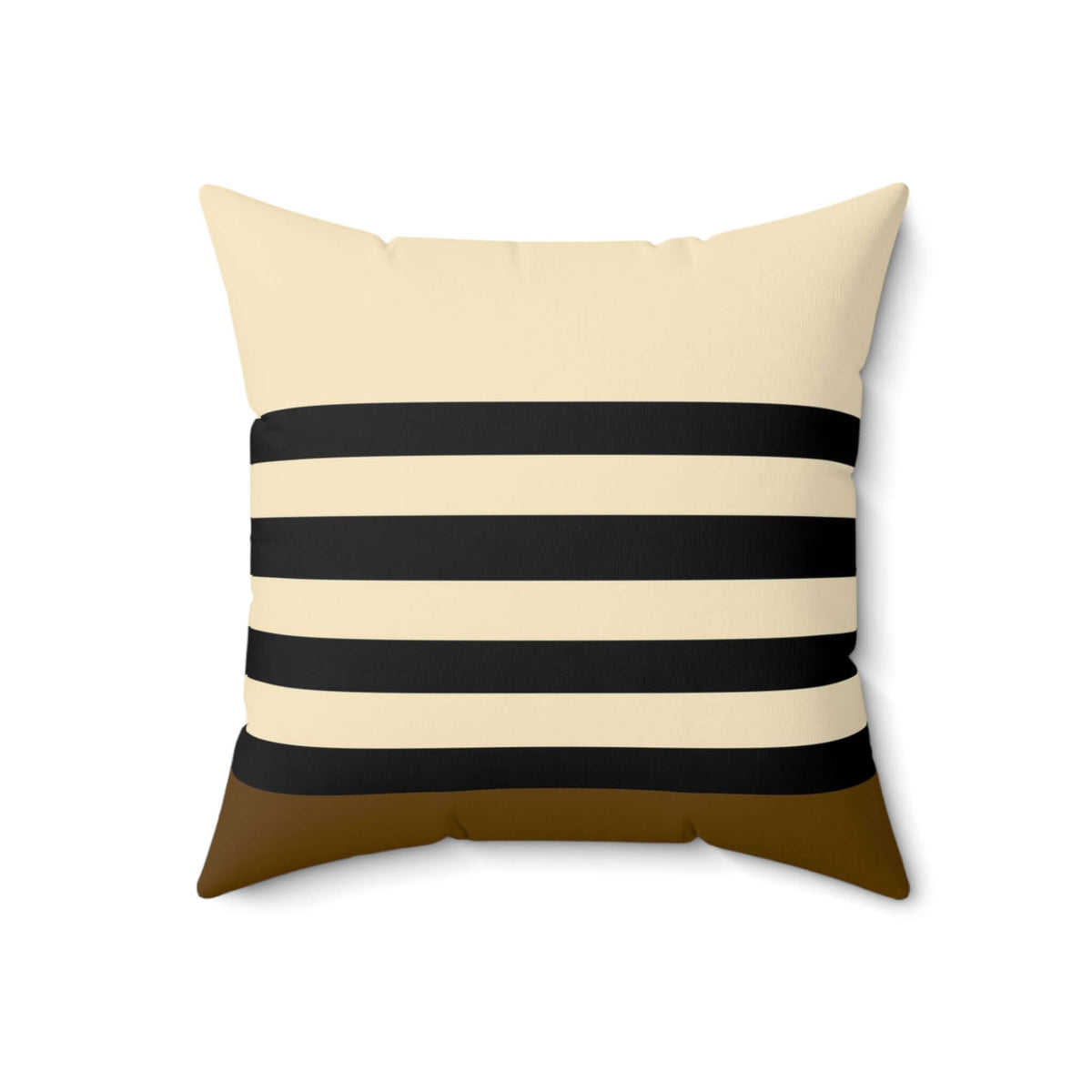 Spun Polyester Square Pillow - Brown, Black & Tan - Revel Sofa 