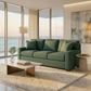 Clifford 2-Arm Sofa – Handcrafted in the USA, Custom Fabric Options - Velvet Antique Kelly Green - Velvet (2)