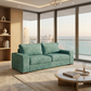 Modena Sofa 92" – Made in USA Square-Arm Sofa (7 Fabrics) - Hepburn Emerald - Fabric (1)