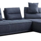 124" Fabric L-Shaped Sofa Chaise Sectional | Modern 2-Piece Reversible Sectional with adjustable backrest and cushions.