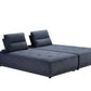 124" Fabric L-Shaped Sofa Chaise Sectional | Modern 2-Piece Reversible Sectional in stylish gray fabric.