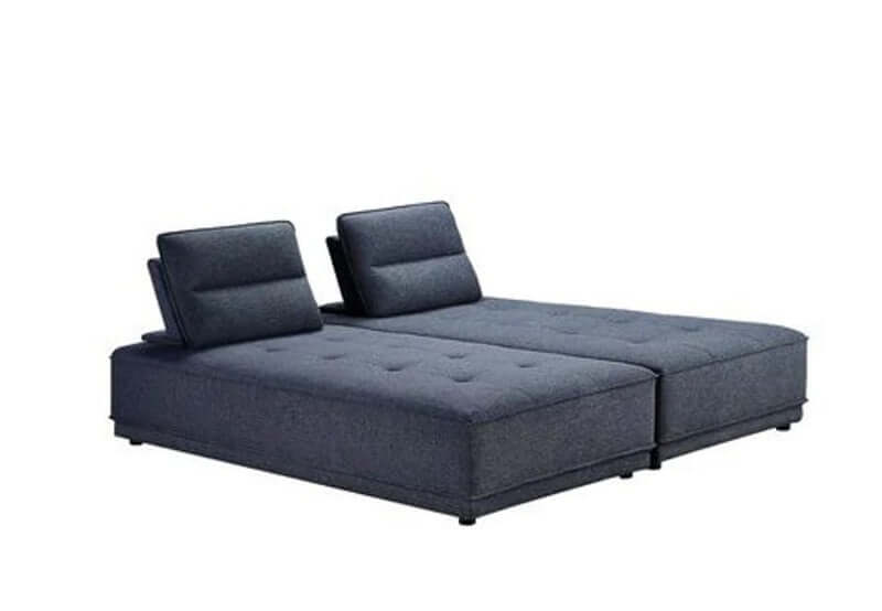 124" Fabric L-Shaped Sofa Chaise Sectional | Modern 2-Piece Reversible Sectional in stylish gray fabric.