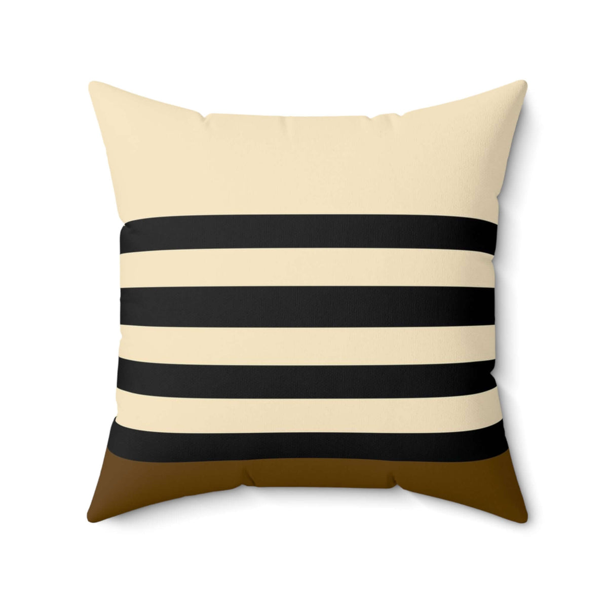 Spun Polyester Square Pillow - Brown, Black & Tan - Revel Sofa 