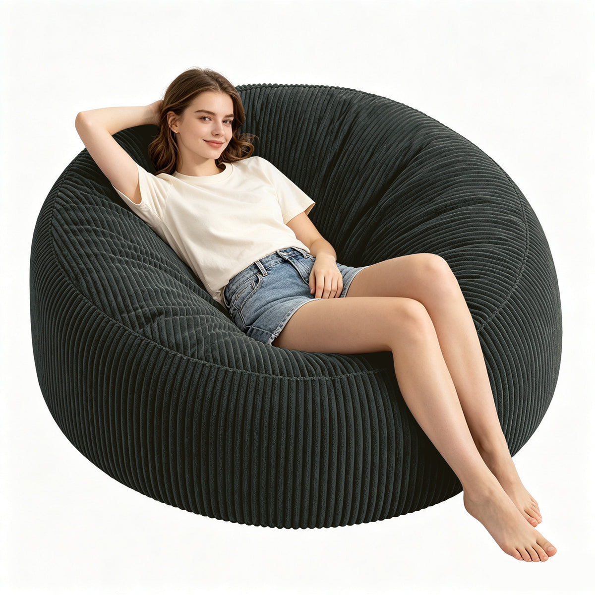 Selwyn Corduroy Bean Bag Chair
