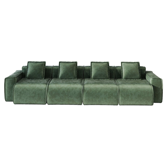 Calla Velvet Deep Seat Boneless Modular Sofa