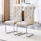Kinsey Beige, Electroplated Legs, Set of 2