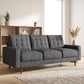 Noemi Tufted Fabric Sofa in Grey