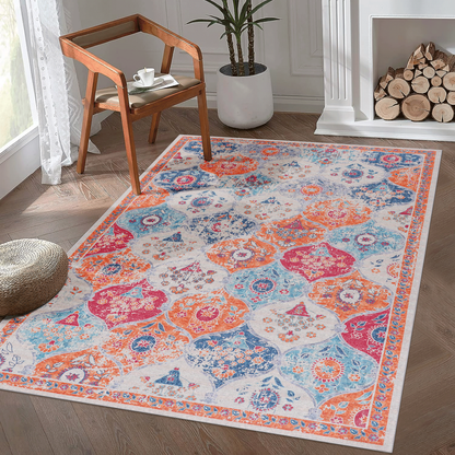 Maval Cream Polyester Area Rug – 144" Area Rug