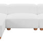 Tayte White Corduroy Deep Seated Modular Sofa 150'