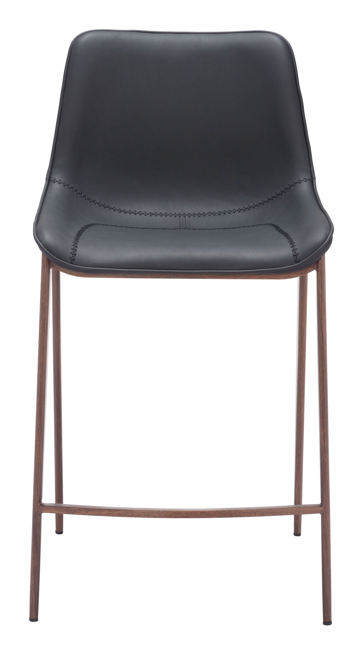 Magnus Counter Stool (Set of 2) in Black & Walnut