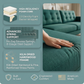 Talmadge Sectional Sofa – 120" L-Shaped, Made in USA - Velvet Antique Kelly Green - Velvet (11)