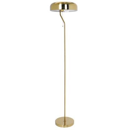 Spectra Gold Metal Floor Lamp – 55" Tall Corner Lamp with White Inner Dome Shade
