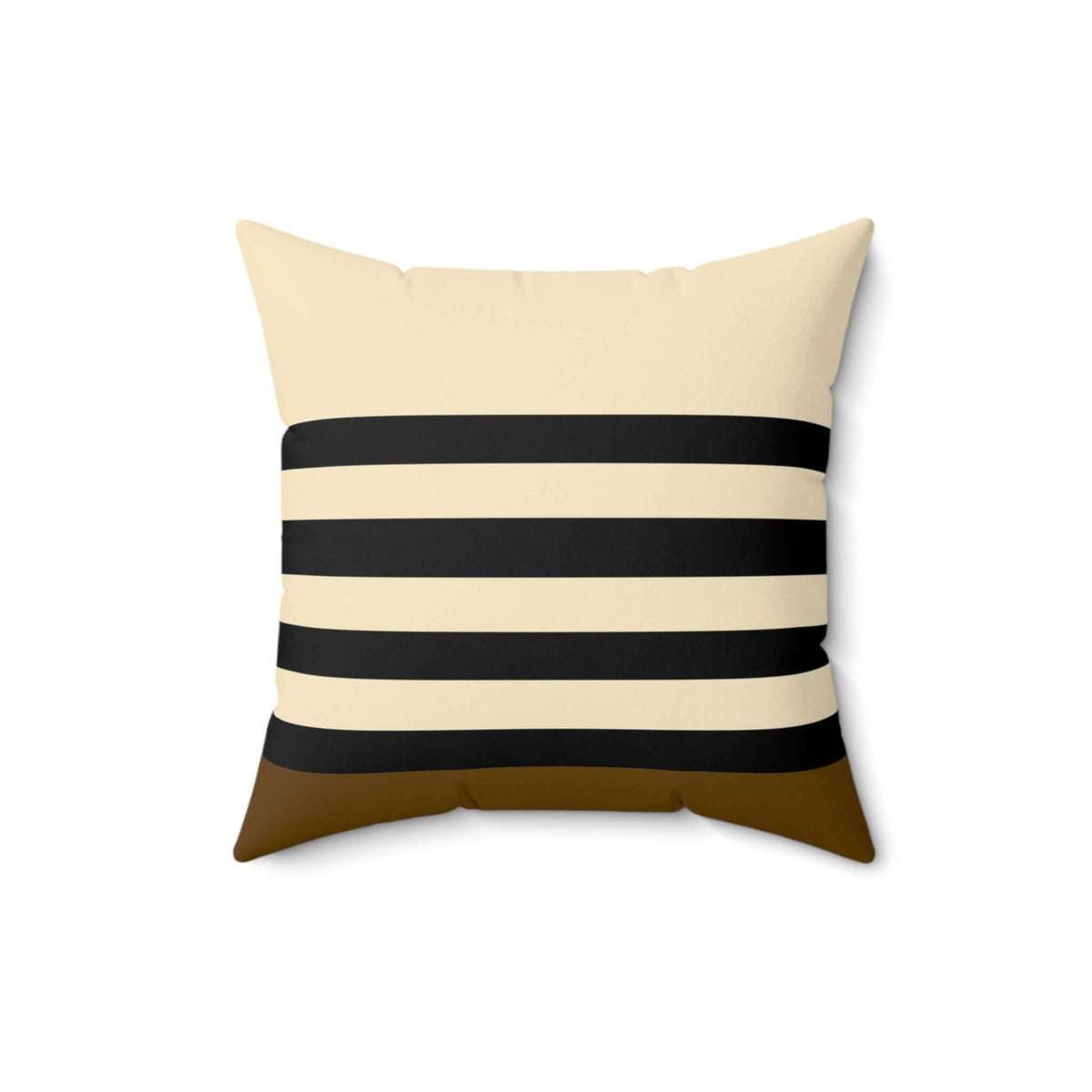 Spun Polyester Square Pillow - Brown, Black & Tan - Revel Sofa 