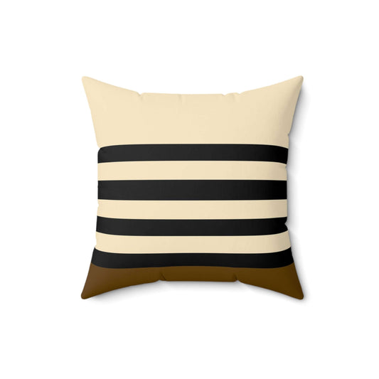 Spun Polyester Square Pillow - Brown, Black & Tan - Revel Sofa 
