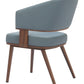 Poise Azure Gray & Walnut Dining Chair