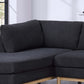 Hallie Black Sherpa Dual Chaise Sofa Sectional (124")