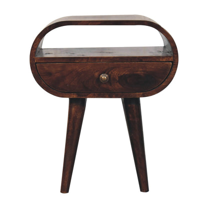 Fitzgerald Walnut Solid Wood Nightstand – 17.7" Nightstand