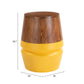 Tornos Side Table in Walnut & Yellow