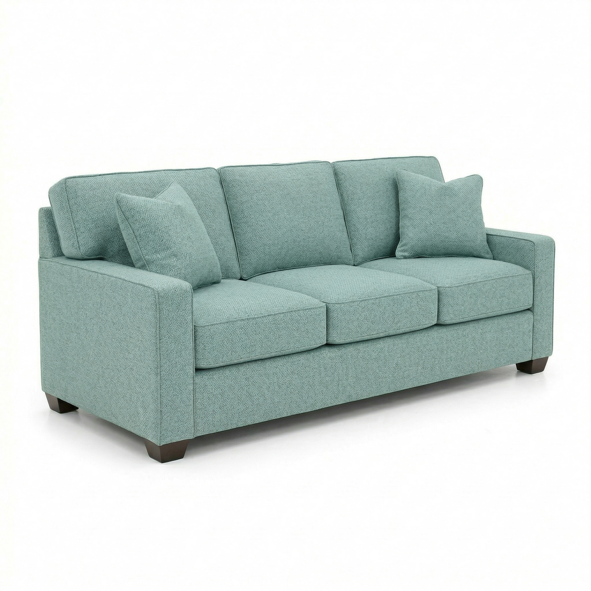 Clifford 2-Arm Sofa – Handcrafted in the USA, Custom Fabric Options - Leslie Robins Egg - Fabric (3)