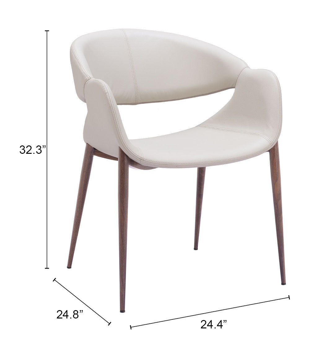 Limay Beige & Walnut Dining Chair (Set of 2)