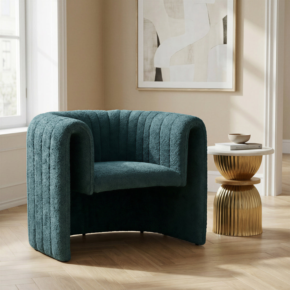 Viana Accent Chair in Aquamarine