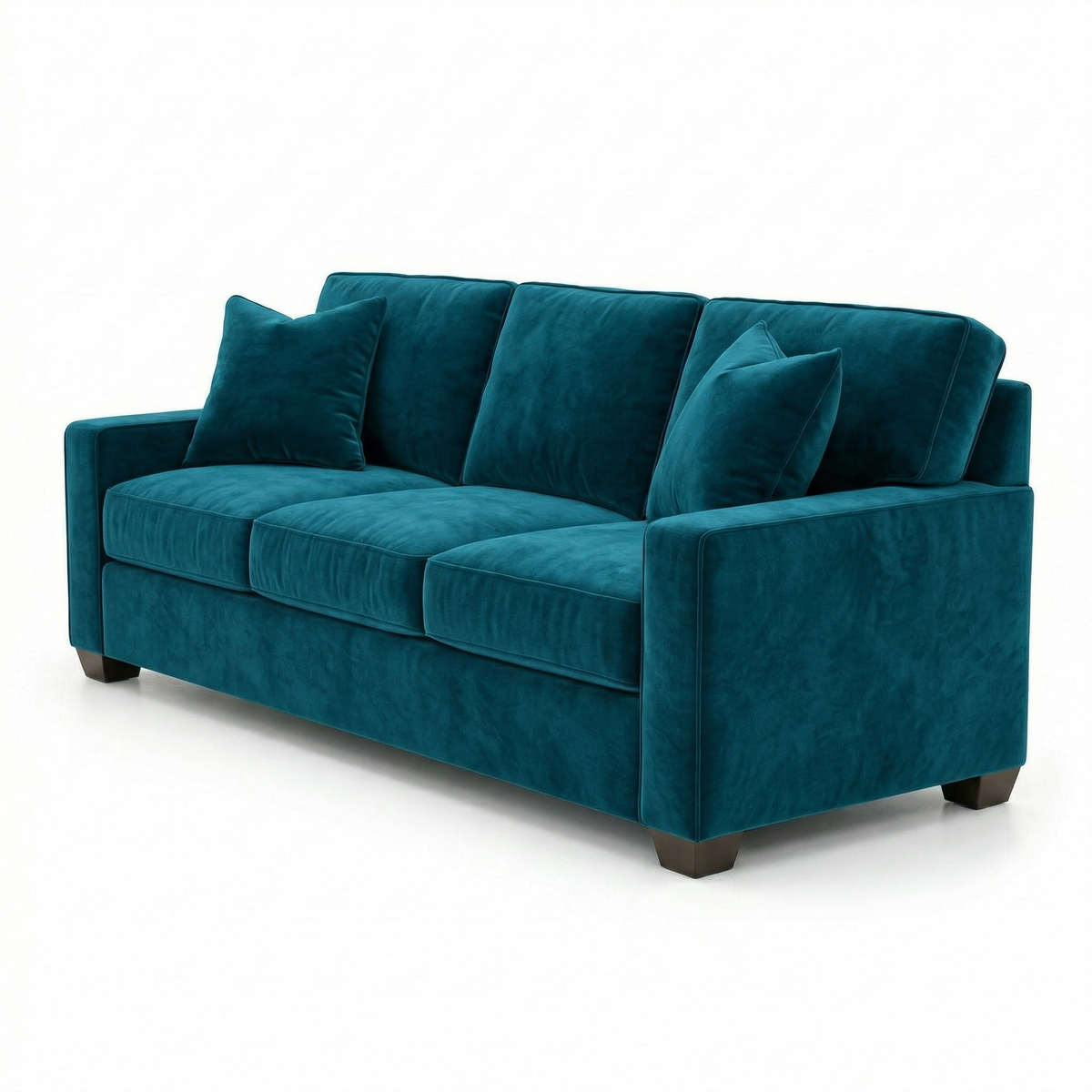 Clifford 2-Arm Sofa – Handcrafted in the USA, Custom Fabric Options - Hepburn Teal - Fabric (1)