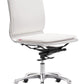 Lider Plus Armless Office Chair in White
