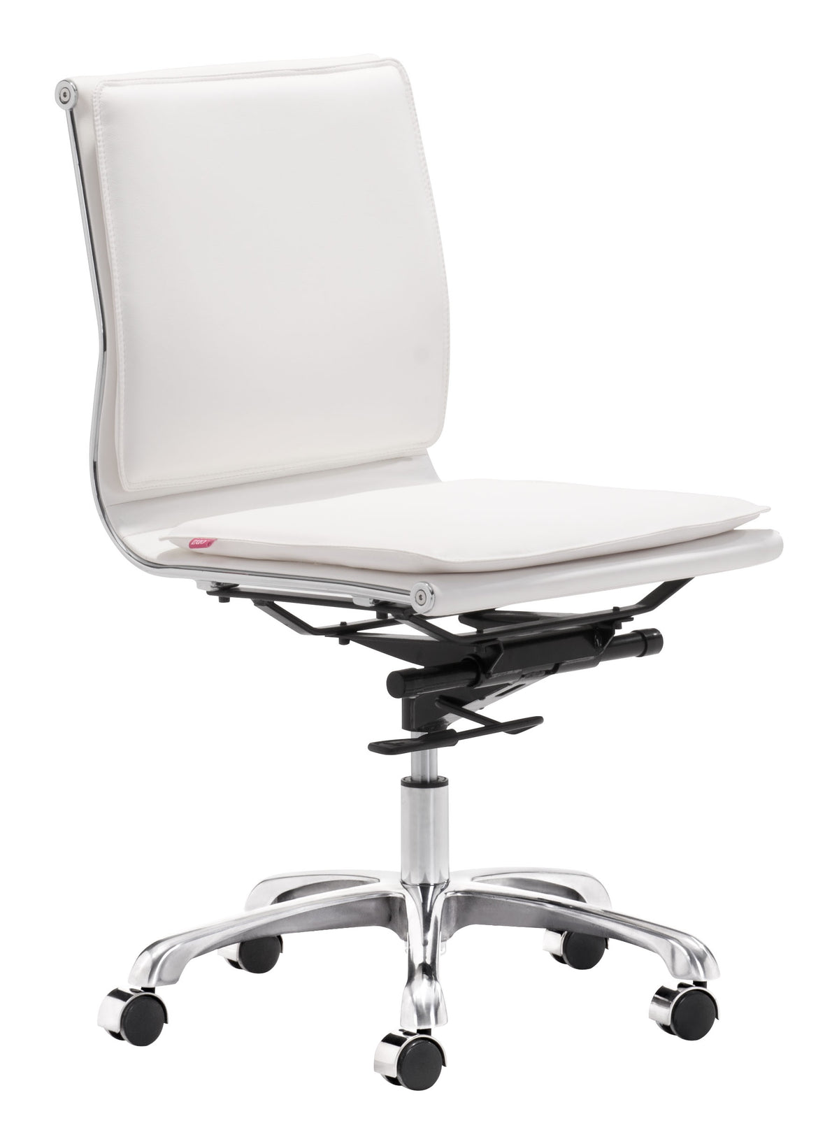 Lider Plus Armless Office Chair in White
