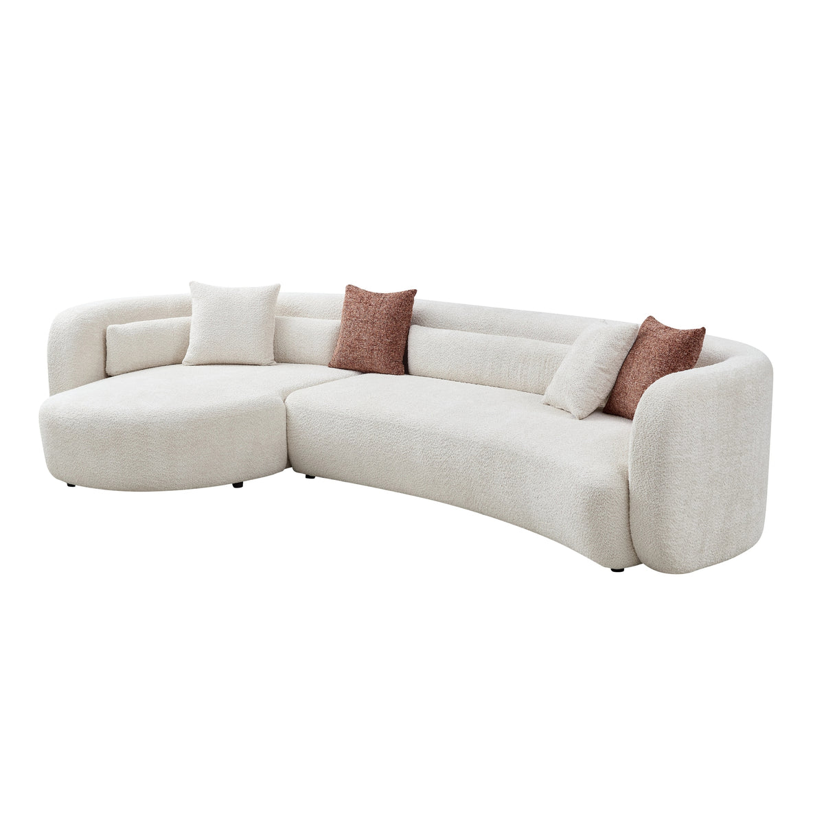 Odile Curved Boucle Sectional