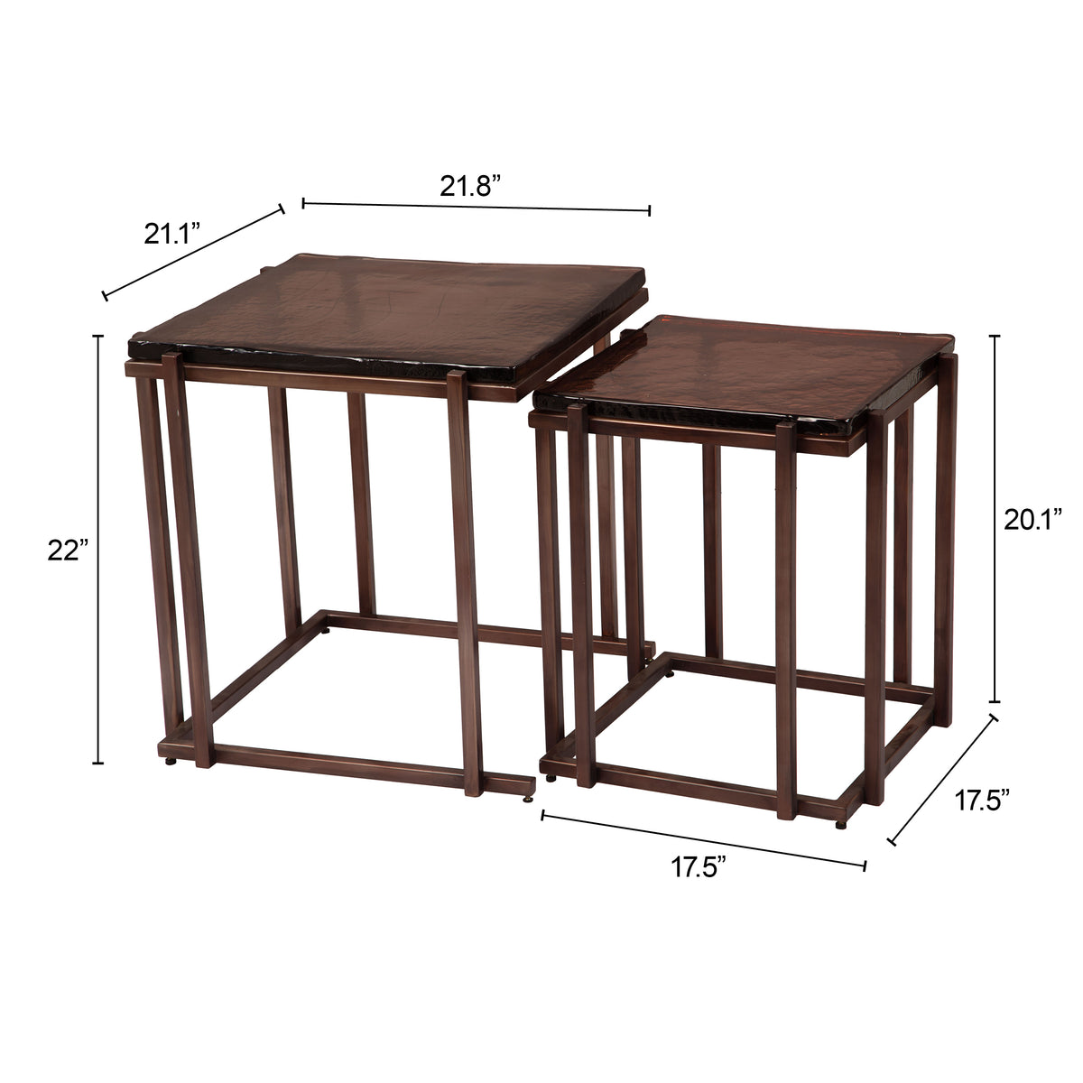 Shimai Bronze Nesting Tables (2-Piece)