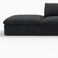 160" Linen Blend Modular Sofa With Storage Ottomans | Modern Sectional