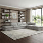 160" Linen Blend Modular Sofa With Storage Ottomans | Modern Sectional