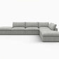 160" Linen Blend Modular Sofa With Storage Ottomans | Modern Sectional