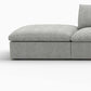160" Linen Blend Modular Sofa With Storage Ottomans | Modern Sectional